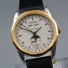 Rare Near MINT TISSOT PR100 P356/456 Moon Phase Complication Quartz Men's Watch picture