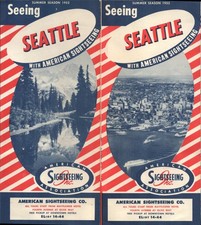 1952 SEEING SEATTLE, WASHINGTON vintage travel brochure AMERICAN SIGHTSEEING CO. picture