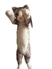 2025 UCC EXCLUSIVE Crazy Kitten 20″ Standing Cat Plushy Taupe NEW picture