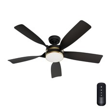 Casablanca Fan 52 inch Matte Black Outdoor Ceiling Fan with Light and Remote picture