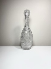 Rare Antique ABP American Brilliant Cut Glass Bowling Pin Decanter Harvard 15in picture