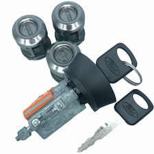 1997-2007 Ford F350 Ignition Cylinder & 3 Door Locks with 2 Ford Keys OEM picture