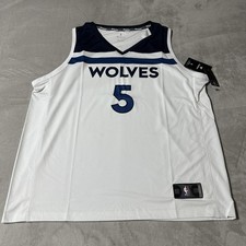 Minnesota Timberwolves Jersey Mens 2XL White NBA Basketball Edwards 5 Fanatics picture