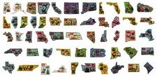 US States Embroidered Iron On Patches - Travel Souvenir America American picture