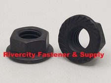 M10-1.5 Serrated Flange Nuts M10x1.5 Nut 10mm x 1.5 Serrated Flare whiz nuts picture