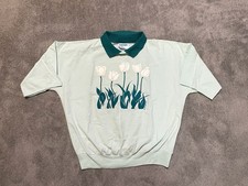 Vintage Brindar Sport Shirt Size Medium 100% Cotton Light Green picture