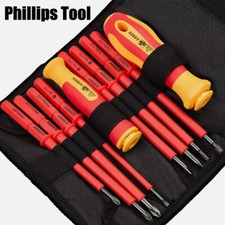 Upgrade Electrician Insulated Screwdriver Set Magnetic Tip Slotted Phillips Tool picture