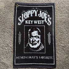 Sloppy Joe's Key West Bar Pub Towel 16” x 25” Hemingway’s Favorite black white picture