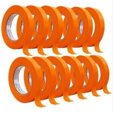 Orange Automotive Refinishing Masking Tape 0.75 in x 60 yd (12 Rolls) picture