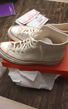 Converse Chuck 70 Hi High Top Canvas Lace-Up Sneakers Parchment Rubber picture