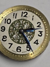 Vintage James Carr Aberdeen Swiss 15 Jewel Watch Movement Floral Dial picture