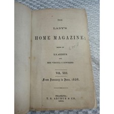1859 Lady's Home Magazine Full Year 12 Color Fashion Plates Victorian Antique picture