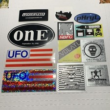 Lot of 12 RARE Vintage Rave Stickers Detroit Techno House UFO Jeans onE Seismic picture