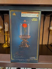 NEW 🌟Disney Parks Beauty and the Beast Light-Up Enchanted Rose Replica Figurine picture