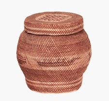 Makah Basket with Lid Mid/Late 20th Century    5.25