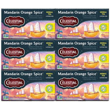 Celestial Seasonings Mandarin Orange Spice Herbal Tea, 20 Count, 6 Pack picture
