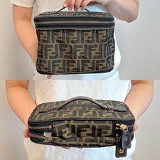 FENDI Zucca Mini Hand Bag Cosmetic Pouch Brown picture