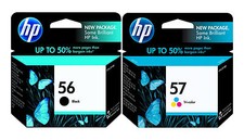 GENUINE NEW HP 56 57 Ink Cartridge 2-Pack for DeskJet  5150 5550 5850 9650 9680 picture