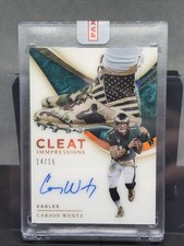 Panini Immaculate Cleat Impressions Carson Wentz Auto 14/15 On Card Sealed picture