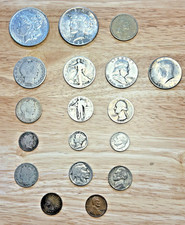 18-Coin U.S. Type Set 1885-S Morgan Peace Barber 13 Silver Coins picture