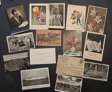 15 Post-WWII German Postcards RPPC Greeting Scenic Religious Photo Lot picture