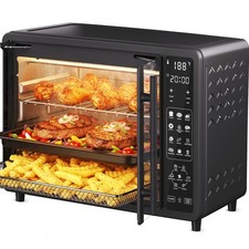 25 QT French Door Air Fryer Toaster Oven Combo 1700W 19 Functions Digital, Black picture