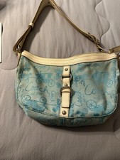 Coach Vintage Signature Aqua Soho Hobo Shoulder Handbag picture