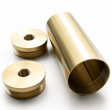 Thread Tube+End Caps–12x1.5 in. Alloy ,Gold/Bronze,Not Suppressor/Silencer picture