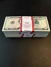 $100 in new $5 Bills - 20 Uncirculated Five Dollar Bills In Sequential Order picture