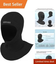 Unisex Neoprene Scuba Diving Hood with Vent System - XL Size for Ultimate Warmth picture