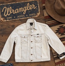 Vintage Wrangler Denim Trucker Jacket Mens Large NWT light blue MJM008W Western picture