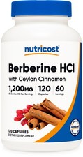 Nutricost Berberine HCl with Ceylon Cinnamon Capsules (120 Count) - Vegan picture