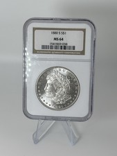 Morgan Silver Dollar 1880 San Francisco Mint NGC MS64 #44 picture