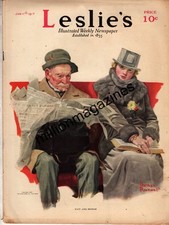 1917 Leslie's January 11 - Norman Rockwell Extremely Rare; Wrestling; Polo picture