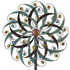 Large Metal Wind Spinner 20x80in Garden Yard Art Kinetic Outdoor Decor picture