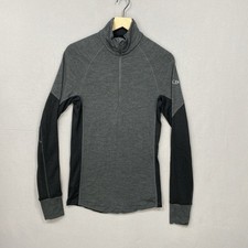 Icebreaker Bodyfit 260 Mens S 1/4 Zip Merino Wool Pullover Gray Base Layer picture