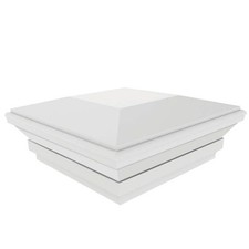 Veranda 4x4 White Vinyl Post Cap Contemporary Durable Low Maintenance Fence Deck picture