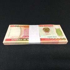 MOZAMBIQUE 100,000 100000 Meticais X 100 PCS 1993 P-139 Bundle UNC picture