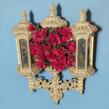 VTG 1972 Burwood Wall Planter Sconce Hollywood Regency Floral Ornate MCM Decor picture