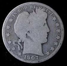 1907 - D Barber Half Dollar picture