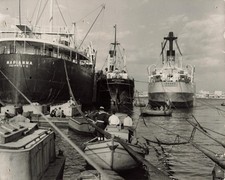 Piraeus Port Ships 8x10 Print 1950s Greece Maritime History picture