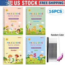 16Pcs Grooved Magic Practice Copybook Set Boys Girls Handwriting Book Practice picture