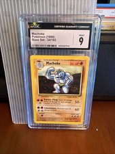 Pokemon Machoke Base Set 4th Print 1999-2000 #34 CGC 9 Gem Mint picture