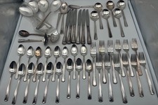 Vintage Holmes & Edwards MAY QUEEN Silverplate Flatware 49pc Estate Lot Serving  picture
