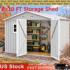 8x10 FT with Double Lockable Door Outdoor Storage Shed Garden Tool Storage Shed picture