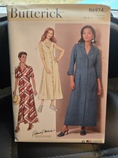 Butterick 6974 Shirt Dress w/ Front & Back Darts Misses' 8-16 Pattern Uncut picture