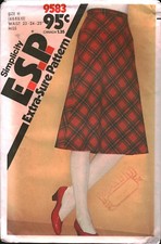 9583 Vintage Simplicity Sewing Pattern Misses UNCUT Bias Skirt Extra Sure ESP picture