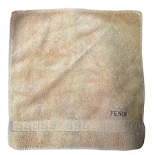 Fendi Face Towel Beige FF Logo Jacquard Terry Cotton Luxury Beach Bath Spa picture