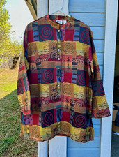 Vintage Chico’s Design Art to Wear Tapestry Jacket Sz 3 NWT Y2K Boho Rare picture