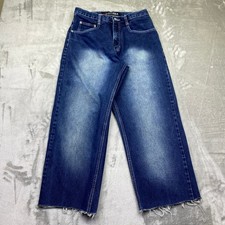 SouthPole Authentic Collection Dark Wash Distressed Denim Jean Sz 32 Fit 31